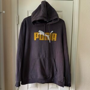 Puma Purple Men's Essentials Logo Hoodie